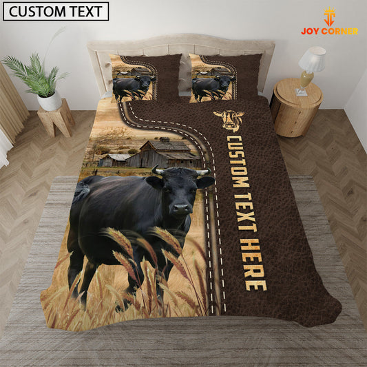 Uni Dexter Custom Text Leather Pattern Bedding Set