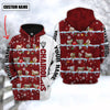 Uni Personalized Name Charolais Cattle Christmas 3D Hoodie