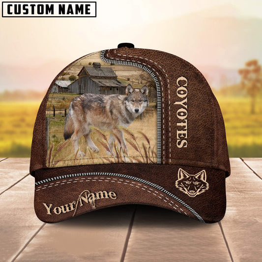 Uni Coyotes Customized Name Leather Pattern Cap