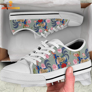 Uni Chicken Flower Pattern Low Top Shoes