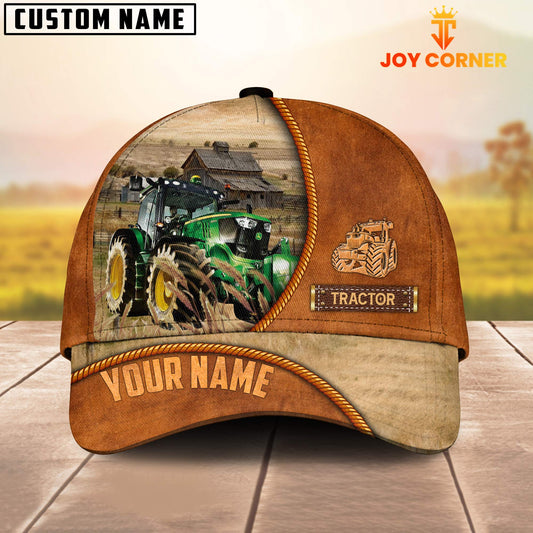 Uni Custom Name Tractor Leather Pattern Cap TT13