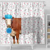 Uni Hereford Flower 3D Shower Curtain