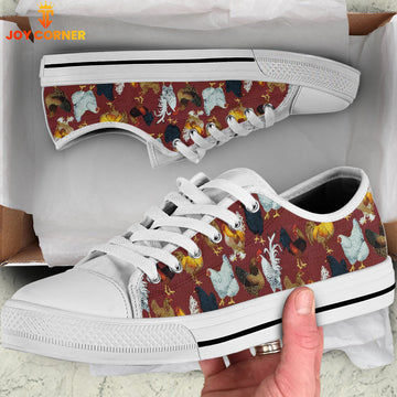 Uni Chicken Red Pattern Low Top Shoes