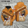 Uni Beagle Custom Name Printed 3D Hoodie