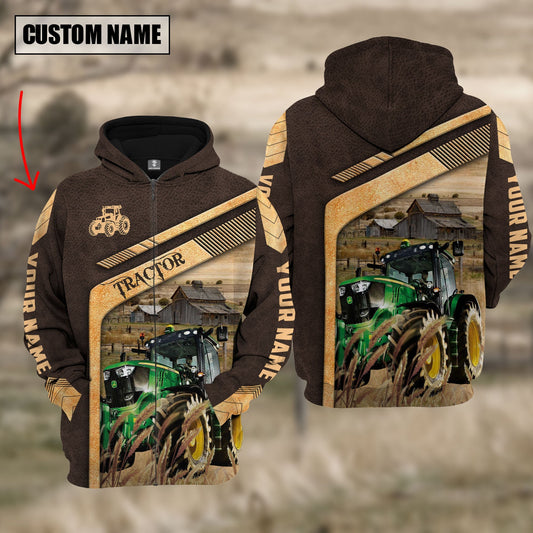 Uni Tractor On The Meadow Custom Name Hoodie