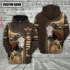 Uni Hereford Cattle Brown Leather Personalized 3D Hoodie