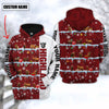Uni Personalized Name Highland Cattle Christmas 3D Hoodie