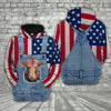 Uni Beefmaster Cattle US Flag Farm Personalized 3D Hoodie