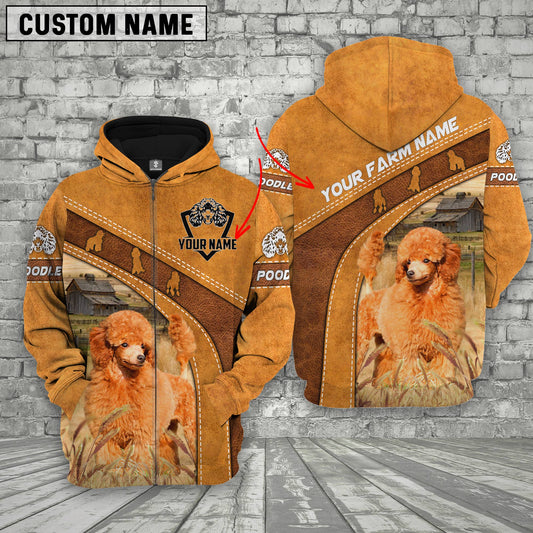 Uni Poodle Custom Name Printed 3D Hoodie