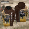 Uni Holstein Farming Leather Pattern Personalized 3D Hoodie