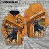 Uni Rottweiler Custom Name Printed 3D Hoodie