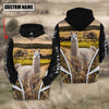 Uni Llama Custom Name Meadow Pattern Black Hoodie