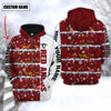 Uni Personalized Name Red Angus Cattle Christmas 3D Hoodie