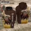 Uni Beefmaster Farming Leather Pattern Personalized 3D Hoodie