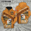 Uni Bulldog Custom Name Printed 3D Hoodie