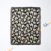 UniJames Horse Flower Pattern Black Woven Blanket