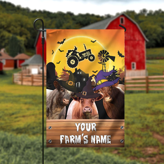 Uni Shorthorn Farming Customized Name 3D Flag