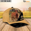 Uni Red Angus Cattle Black & Yellow Personalized Name Cap