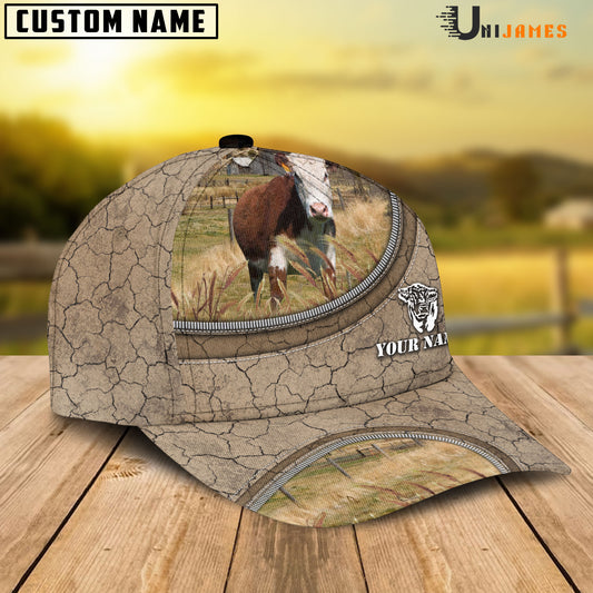 Uni Hereford Happiness Farming Life Customized Name Cap