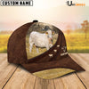 Uni Charolais Amazing Farm Leather Pattern Customized Name Cap