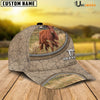 Uni Red Angus Happiness Farming Life Customized Name Cap