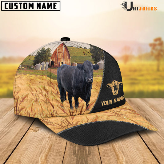 Uni Black Angus Barn Farm Black Customized Name Cap