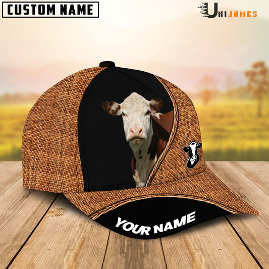 Uni Hereford Rattan Pattern Customized Name Cap