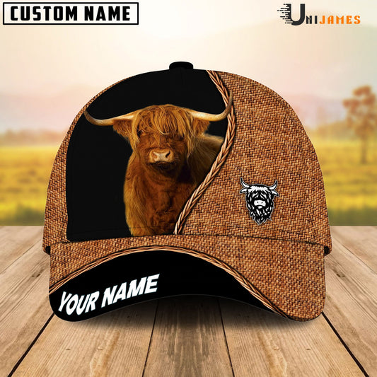 Uni Highland Rattan Pattern Customized Name Cap