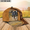 Uni Holstein Ranch Lift Leather Pattern Customized Name Cap