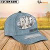 Uni White Horse Jeans Style Pattern Customized Name Cap