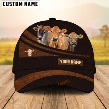 Uni Jersey Farm Leather Pattern Customized Name Cap