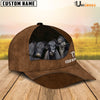 Uni Black Angus Happiness Farming Life Customized Name Cap