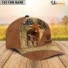 Uni Highland Cattle Personalized Name Brown Farm Cap