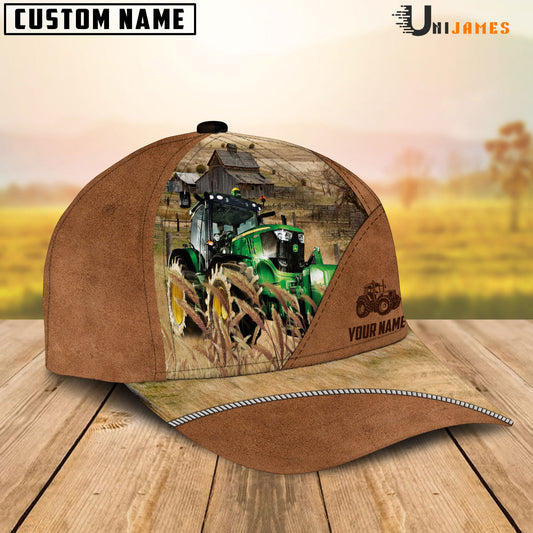 Uni Tractor Cattle Personalized Name Brown Farm Cap