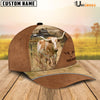 Uni Texas Longhorn Cattle Personalized Name Brown Farm Cap