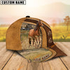 Uni Horse Ranch Lift Leather Pattern Customized Name Cap