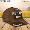 Uni Dexter Daisy Flowers Brown Customized Name Cap