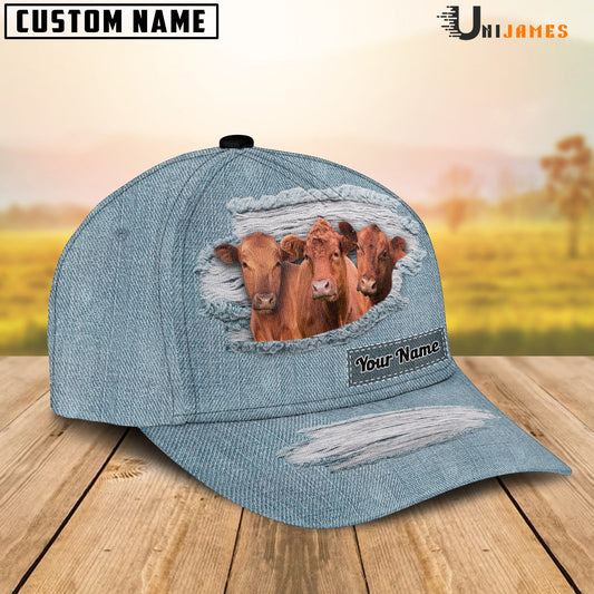 Uni Red Angus Jeans Style Pattern Customized Name Cap