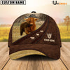 Uni Highland Amazing Farm Leather Pattern Customized Name Cap