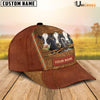 Uni Holstein Happy Face Cattle Customized Name Cap