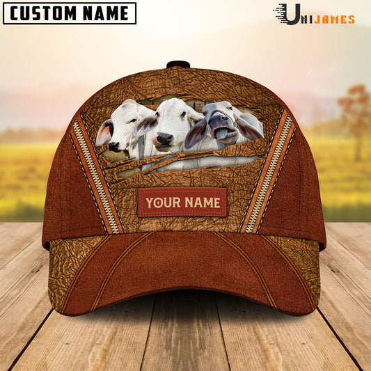 Uni Brahman Happy Face Cattle Customized Name Cap