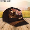 Uni Beefmaster Farm Leather Pattern Customized Name Cap