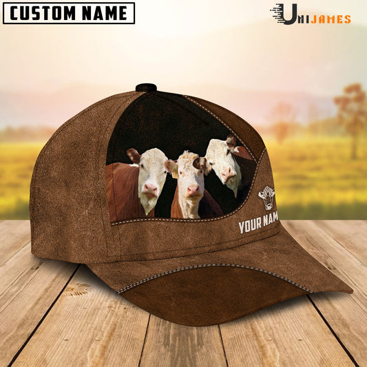 Uni Hereford Happiness Farming Life Customized Name Cap