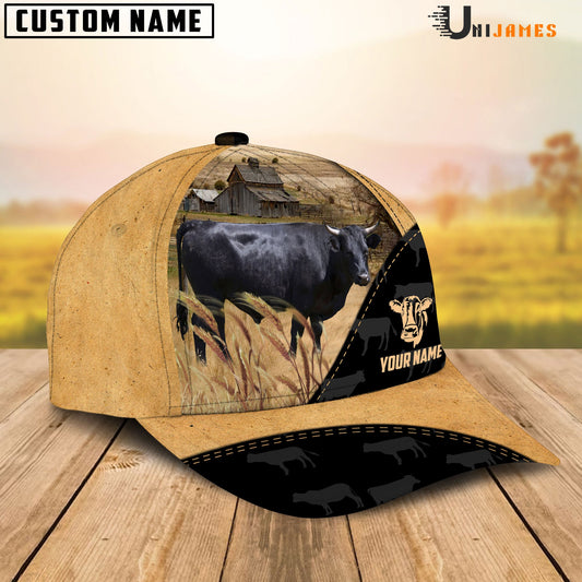 Uni Dexter Cattle Black & Yellow Personalized Name Cap