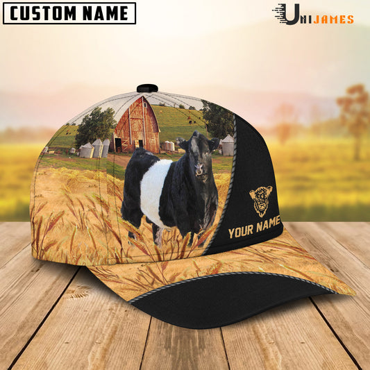 Uni Belted Galloway Barn Farm Black Customized Name Cap