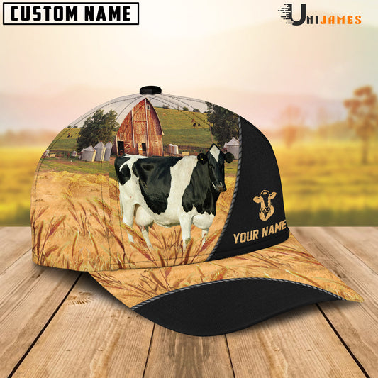Uni Holstein Barn Farm Black Customized Name Cap