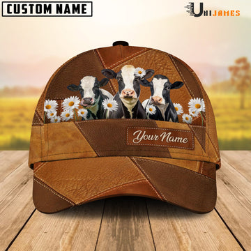 Uni Holstein Daisy Flowers Customized Name Cap