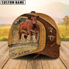 Uni Red Angus Ranch Lift Leather Pattern Customized Name Cap