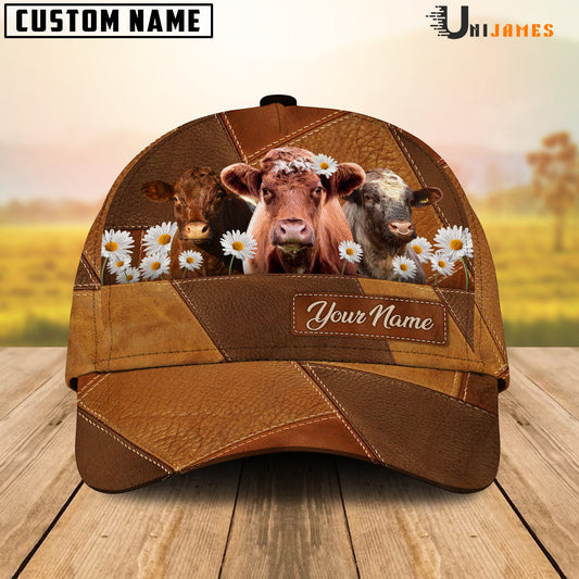 Uni Shorthorn Daisy Flowers Customized Name Cap