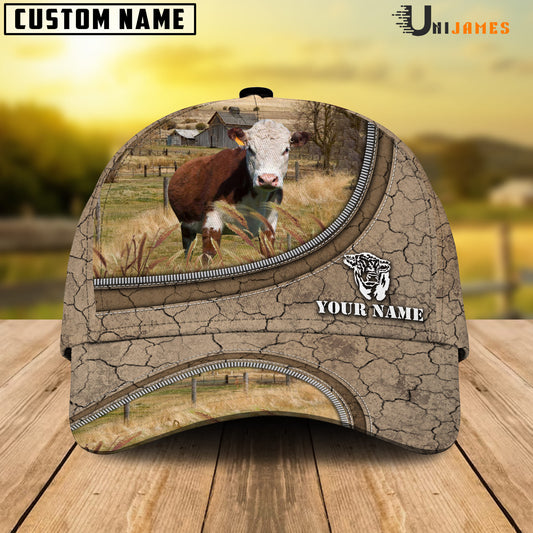 Uni Hereford Happiness Farming Life Customized Name Cap